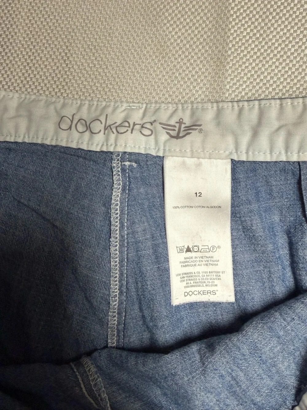 Dockers Light Blue Chambray Mini Skirt - Picture 7 of 9